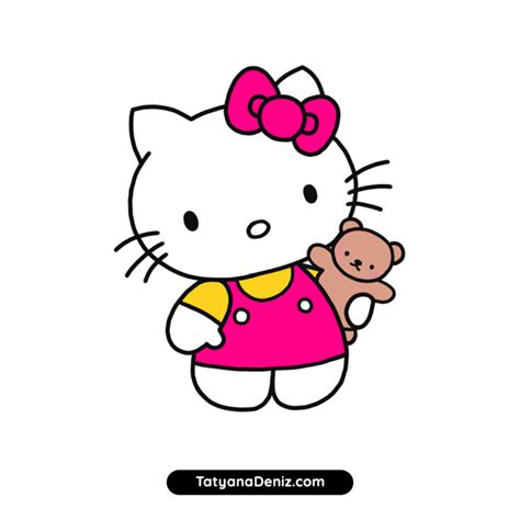 hello kitty easy drawing|hello kitty character design.